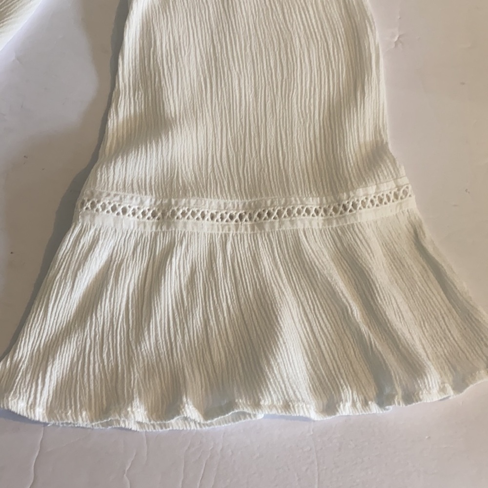 Miin Boho White Blouse Size S - Picture 7 of 7